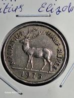 Mauritius, Elisabeth ll ,half rupée 1975, Timbres & Monnaies, Enlèvement ou Envoi, Autres pays, Monnaie en vrac
