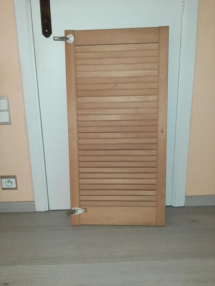 louvredeur (lamelledeur) in massief grenen, Huis en Inrichting, Bureaus, Gebruikt, Ophalen