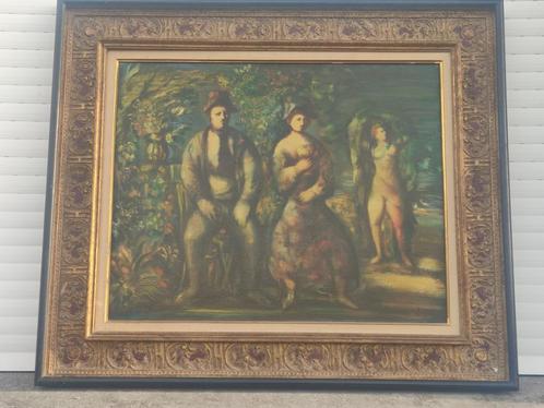 huile sur toile signe sylvain vigny, Antiquités & Art, Art | Peinture | Classique, Enlèvement
