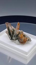 Bergkristal met chloriet Bierghes België 2012 (ref.nr.B05), Ophalen of Verzenden, Mineraal