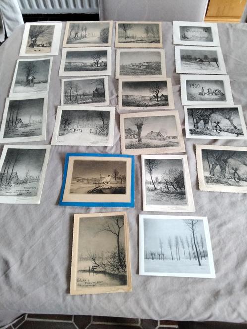 20 cartes de vœux d’Emiel De Cooman fils de Jan De Cooman, Antiquités & Art, Art | Dessins & Photographie, Enlèvement