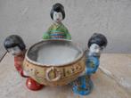 antiek JAPANS  potje met moeder en 2 kindjes  porcelein 1920, Enlèvement ou Envoi