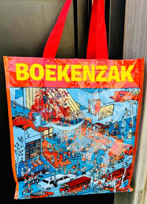 Polyester ‘Boekenzak’ tas van de boekenbeurs Antwerpen 2010, Handtassen en Accessoires, Tassen | Schoudertassen, Nieuw, Rood, Ophalen of Verzenden