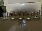 Bacchus kleine bierglazen voetbalploegen, Verzamelen, Biermerken, Overige merken, Glas of Glazen, Zo goed als nieuw, Ophalen