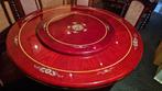 2 Chinese ronde tafels 6pers / 8 persoon, Huis en Inrichting, Ophalen, Rond, Zo goed als nieuw, Vijf personen of meer