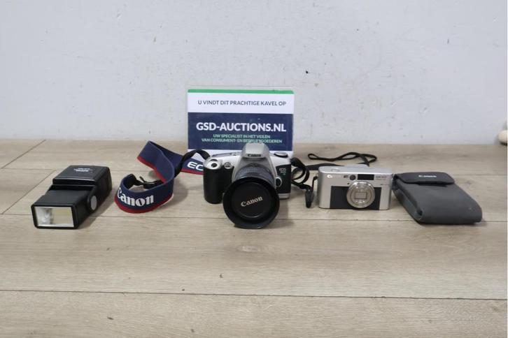 Set van 2 Digitale Canon Camera&apos;s (EOS500 & Sure Shot), Audio, Tv en Foto, Fotocamera's Digitaal, Gebruikt, Ophalen of Verzenden