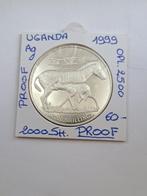 Uganda 2000 Sh 1999 AG PROOF OPL 2.500 (SCHAARS!!!), Postzegels en Munten, Munten | Afrika, Ophalen of Verzenden