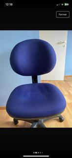 Bureaustoel met verstelling, Ophalen of Verzenden, Zo goed als nieuw, Blauw, Bureaustoel