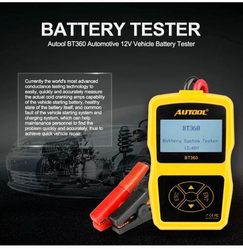 Autool BT-360 Testeur de batterie Testeur de batterie, Autos : Divers, Outils de voiture, Neuf, Enlèvement ou Envoi