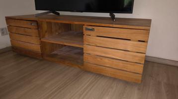 teak tv meubel, Enlèvement, Comme neuf