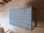 Salontafel steigerhout met metalen onderstel, Huis en Inrichting, Ophalen, Zo goed als nieuw