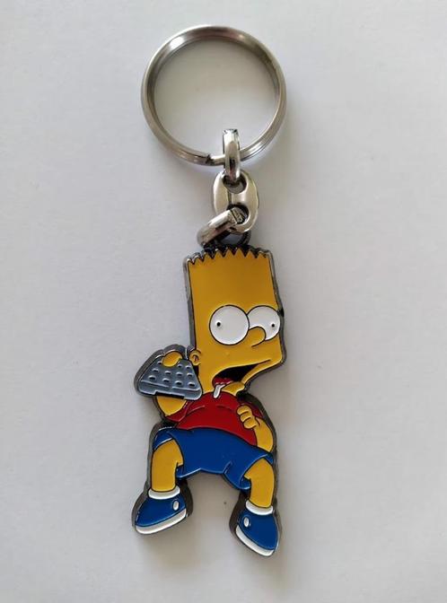 Porte-clés métal vintage Bart Simpson - 2000 - SEDESMA, Collections, Porte-clés, Utilisé, Peluche ou Figurine, Enlèvement ou Envoi