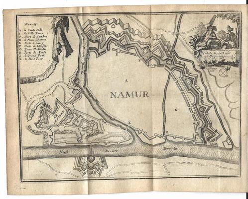 1720 - Plan de Namur, Livres, Atlas & Cartes géographiques, Envoi