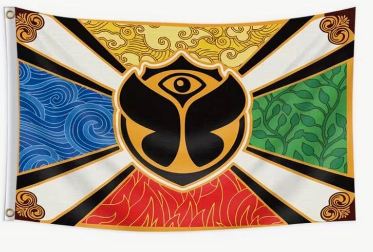 Tomorrowland vlag 90 op 150 cm - mancave vintage poolhouse, Verzamelen, Merken en Reclamevoorwerpen, Nieuw, Reclamebord, Ophalen of Verzenden