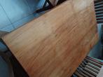 Massief teakhouten tafel met 4 teakhouten stoelen, Huis en Inrichting, Ophalen, Teakhout
