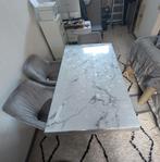 TABLE SALLE A MANGER EN VERRE MARBRE, Maison & Meubles, Neuf, 150 à 200 cm, Cinq personnes ou plus, Verre