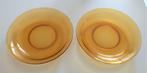 2 plats Vereco Vintage - couleur ambre, Huis en Inrichting, Keuken | Servies, Ophalen, Gebruikt, Glas