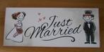 just married ophangbordje, Ophalen