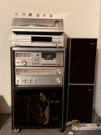 Vintage stereo - platenspeler, casettespeler, radio, Philips, Philips, Enlèvement, Utilisé, Lecteur CD