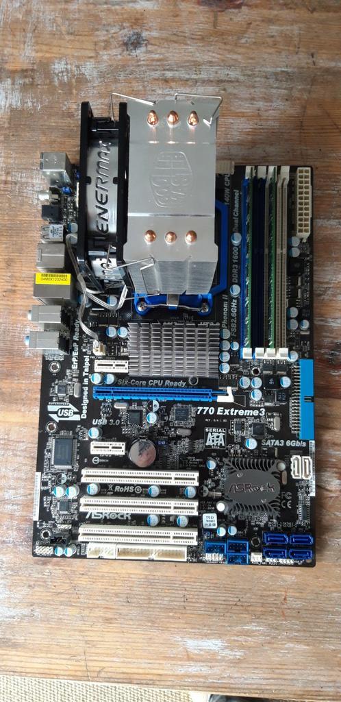 Motherboard, 6 Core CPU, RAM, Cooler and Fan, Computers en Software, Moederborden, Refurbished, AMD, DDR3, Ophalen