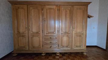 Kleerkast (eik), Huis en Inrichting, Ophalen, Gebruikt, 75 cm of meer, Eikenhout