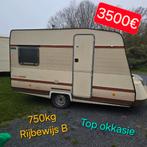 Caravan 750kg Top okkasie camping voortent vakantie werfkeet, Caravans en Kamperen, Ophalen of Verzenden