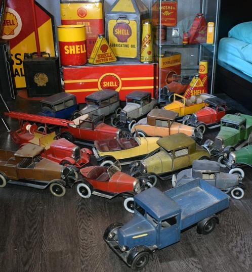 ruilen antiek speelgoed Renault 1935 Citroën olie blik, Antiek en Kunst, Curiosa en Brocante, Ophalen of Verzenden