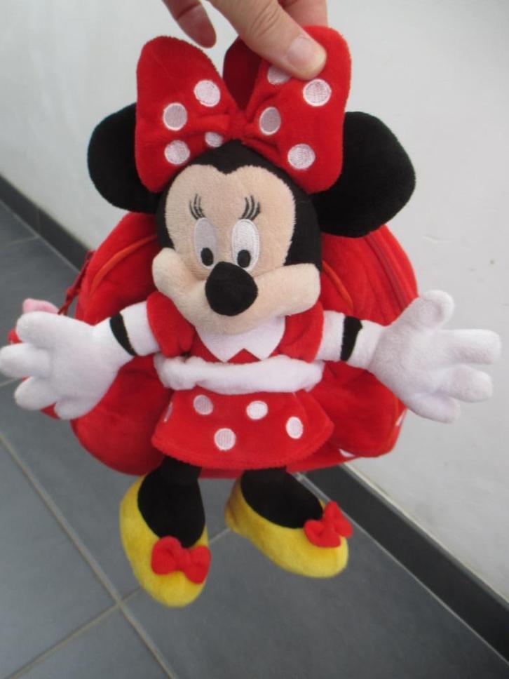 zeer mooi klein rugzakje met knuffel Minnie Mouse erbij, Verzamelen, Disney, Zo goed als nieuw, Tas, Koffer of Zak, Mickey Mouse