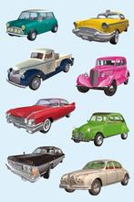 NIEUWE oldtimers auto stickers, Hobby en Vrije tijd, Ophalen of Verzenden, Nieuw, Meerdere stickers