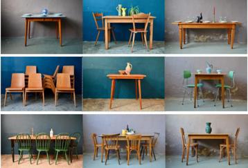 En lot ou à la pièces table anciennes pour restaurant café c beschikbaar voor biedingen