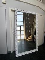 Grote spiegel van wit uitgesneden mangohout 210x120, Huis en Inrichting, Woonaccessoires | Spiegels, Rechthoekig, Zo goed als nieuw