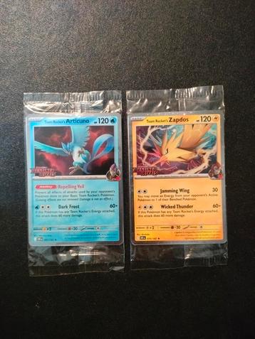 Pokémon Destined Rivals 2x Stamped cards Articuno + Zapdos beschikbaar voor biedingen