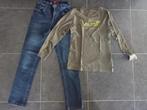 JEANS S.OLIVER + T-SHIRT LANGE MOUWEN LEVIS MAAT 176, LEVIS S.OLIVER, Ophalen of Verzenden, Zo goed als nieuw, Setje