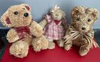Set van 3 Teddy beren (Pluche en Stro), Verzenden, Gebruikt, Stoffen beer, Overige merken
