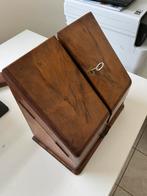 Notenhouten bureau-organizer, doos, dokterskist, Huis en Inrichting, Ophalen of Verzenden, Zo goed als nieuw