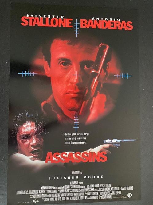 Filmaffiche ASSASSINS Sylvester Stallone, Verzamelen, Film en Tv, Zo goed als nieuw, Film, Poster, Verzenden