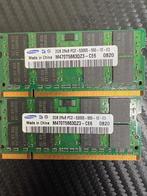 ramgeheugen 2X2GB SAMSUNG, Computers en Software, RAM geheugen, Ophalen, Gebruikt, DDR2, 2 GB