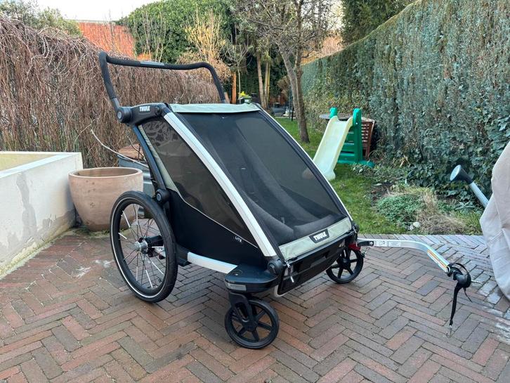 Fietskar Thule Chariot Lite, Fietsen en Brommers, Fietsaccessoires | Aanhangwagens en Karren, Zo goed als nieuw, Ophalen
