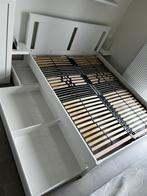 Bed van 200x160 met laden en boxspring in uitstekende staat, Huis en Inrichting, Slaapkamer | Bedden, 160 cm, Wit, Zo goed als nieuw