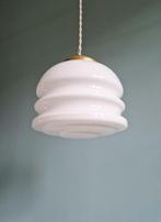 Art Deco hanglamp in wit opaline glas, 1920-30s, Ophalen of Verzenden