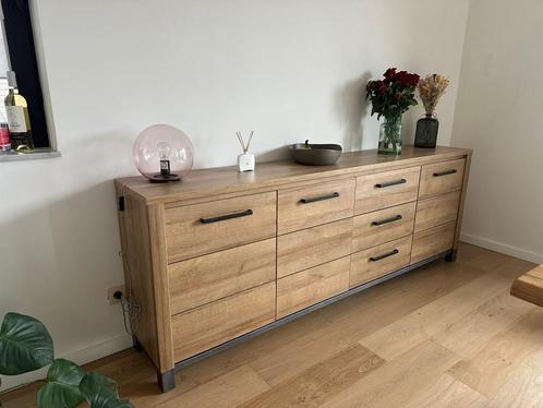 Dressoir licht eikenkleur - 40x231x84cm, Huis en Inrichting, Kasten | Dressoirs, Zo goed als nieuw, 200 cm of meer, 25 tot 50 cm