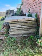 12 vlakke beton platen afmeting:112cm op 89cm, Tuin en Terras, Tegels en Klinkers, Ophalen, Gebruikt, Overige typen, 10 m² of meer