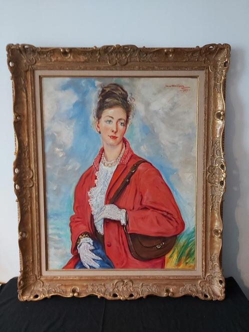 Magnifique tableau signé Jean Maillard, Antiek en Kunst, Kunst | Schilderijen | Klassiek, Ophalen