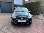 Citroën DS3 Cabrio 1.6i Benzine Led Airco Navi 12M Garantie, Auto's, Voorwielaandrijving, Euro 5, Zwart, Zwart