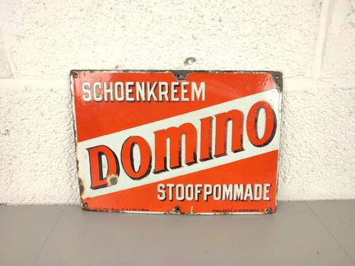 Emaille bord Domino 1926, Verzamelen, Merken en Reclamevoorwerpen, Reclamebord, Ophalen of Verzenden
