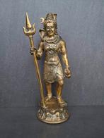 Verguld bronzen beeld/Shiva trishula /Trimurti/India, Ophalen of Verzenden, Nieuw