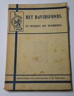 HET DAVIDSFONDS IN WEZEN EN WERKING 1928 onderrichtingen ZZZ, Boeken, Geschiedenis | Nationaal, Ophalen of Verzenden, 20e eeuw of later