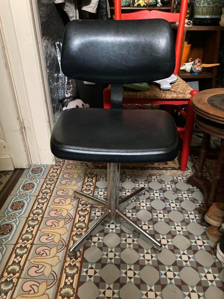 Draaistoel Tubax 1970, Huis en Inrichting, Bureaustoelen, Zo goed als nieuw, Zwart, Ophalen