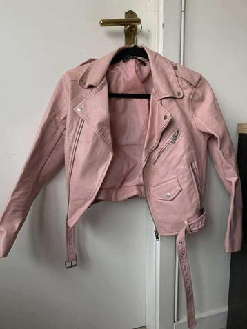 'leder'jasje roze van Zara maat S, Kleding | Dames, Ophalen of Verzenden, Roze, Maat 36 (S), Zara Basic