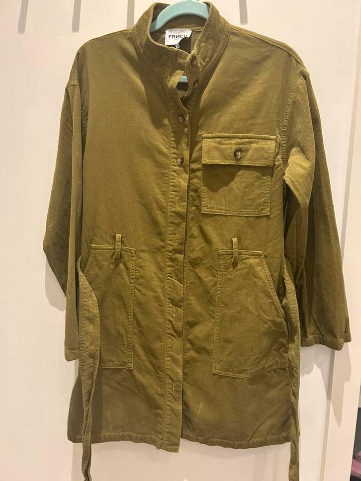 FRNCH Paris – Robe ceinturée en velours côtelé |XS, Kleding | Heren, Jassen | Zomer, Zo goed als nieuw, Maat 46 (S) of kleiner
